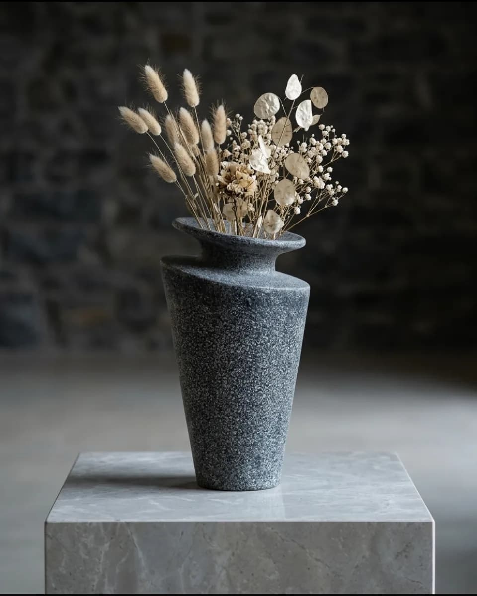 The same vase restyled by Venus into a professional ad creative